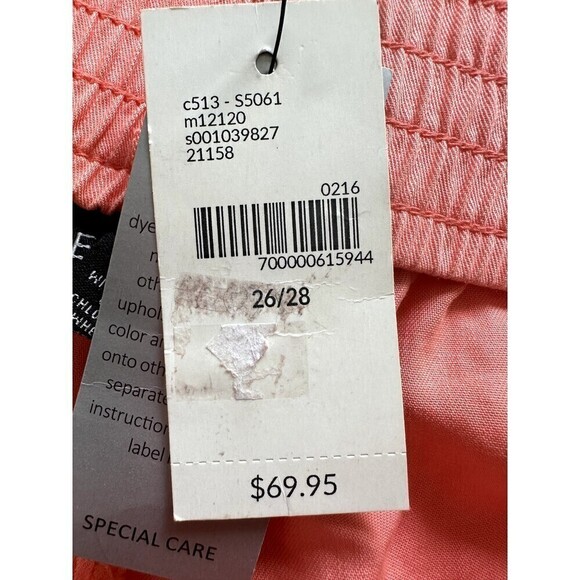 Lane Bryant Orange Pull on Trousers Woman's Size 26/28 Elastic Waist summer - Picture 4 of 16